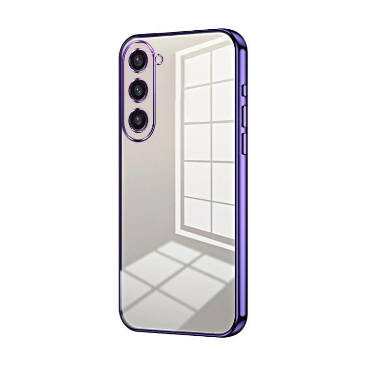 For Samsung Galaxy S23+ 5G Transparent Plating Fine Hole Phone Case(Purple) - HoMEdemic™ 