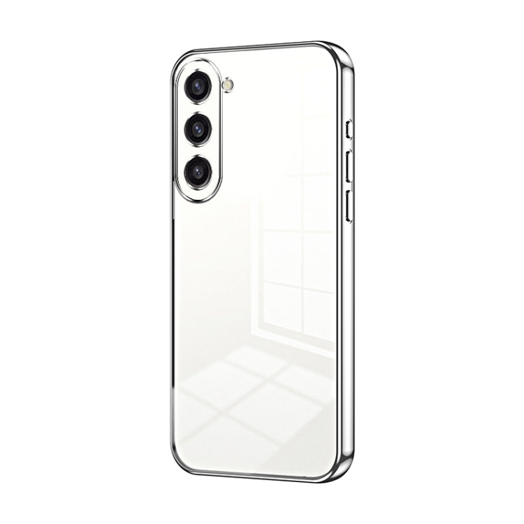For Samsung Galaxy S23+ 5G Transparent Plating Fine Hole Phone Case(Silver) - HoMEdemic™ 