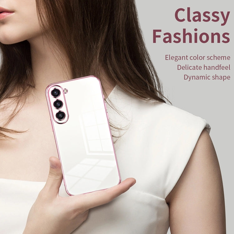 For Samsung Galaxy S23+ 5G Transparent Plating Fine Hole Phone Case(Silver) - HoMEdemic™ 