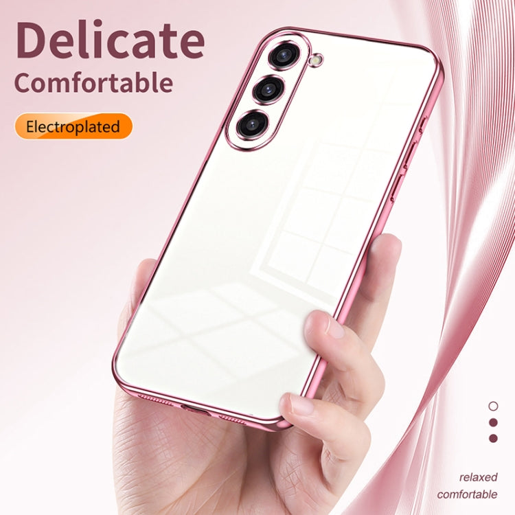 For Samsung Galaxy S23+ 5G Transparent Plating Fine Hole Phone Case(Silver) - HoMEdemic™ 