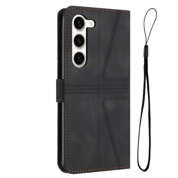 For Samsung Galaxy S23+ 5G Triangle Solid Color Leather Phone Case(Black) - HoMEdemic™ 