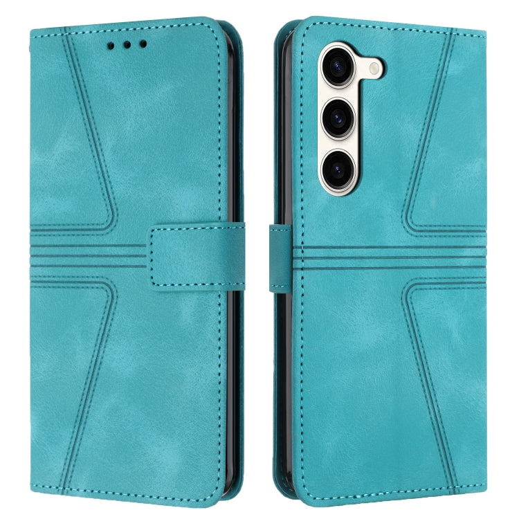 For Samsung Galaxy S23+ 5G Triangle Solid Color Leather Phone Case(Green) - HoMEdemic™ 
