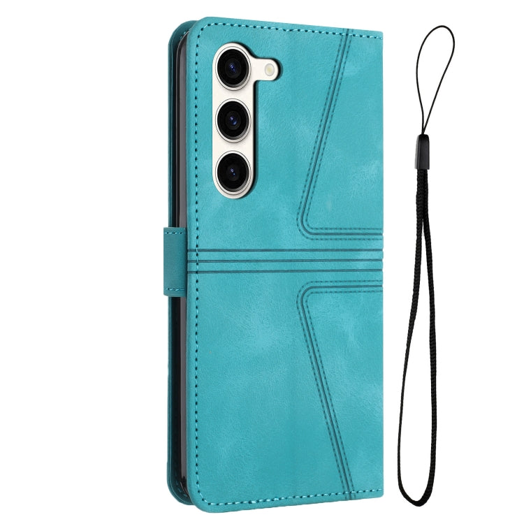For Samsung Galaxy S23+ 5G Triangle Solid Color Leather Phone Case(Green) - HoMEdemic™ 