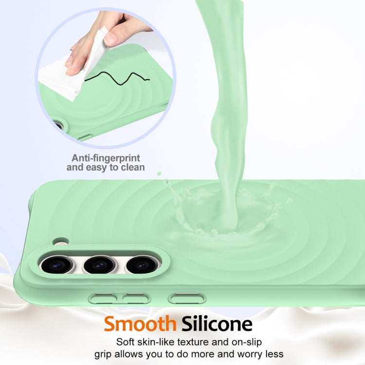 For Samsung Galaxy S23+ 5G Wave Texture MagSafe Magnetic Liquid Silicone Phone Case(Green) - HoMEdemic™ 