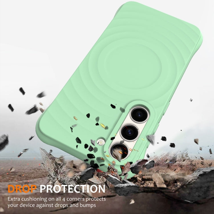 For Samsung Galaxy S23+ 5G Wave Texture MagSafe Magnetic Liquid Silicone Phone Case(Green) - HoMEdemic™ 