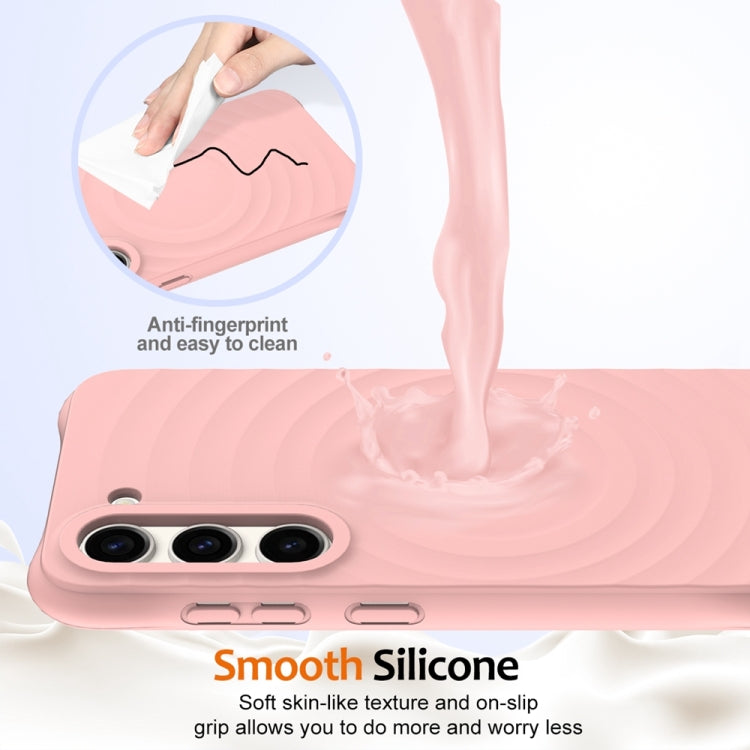 For Samsung Galaxy S23+ 5G Wave Texture MagSafe Magnetic Liquid Silicone Phone Case(Pink) - HoMEdemic™ 