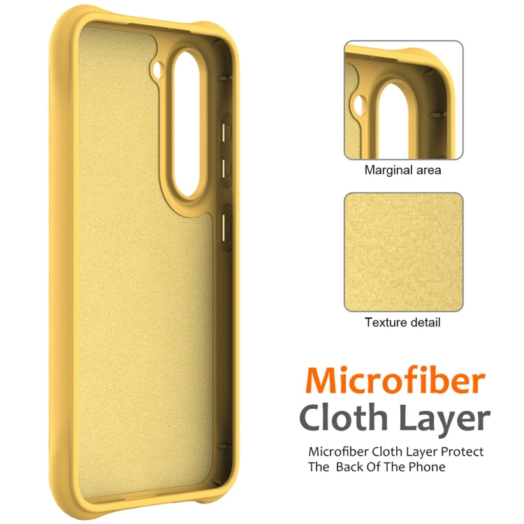For Samsung Galaxy S23+ 5G Wave Texture MagSafe Magnetic Liquid Silicone Phone Case(Yellow) - HoMEdemic™ 