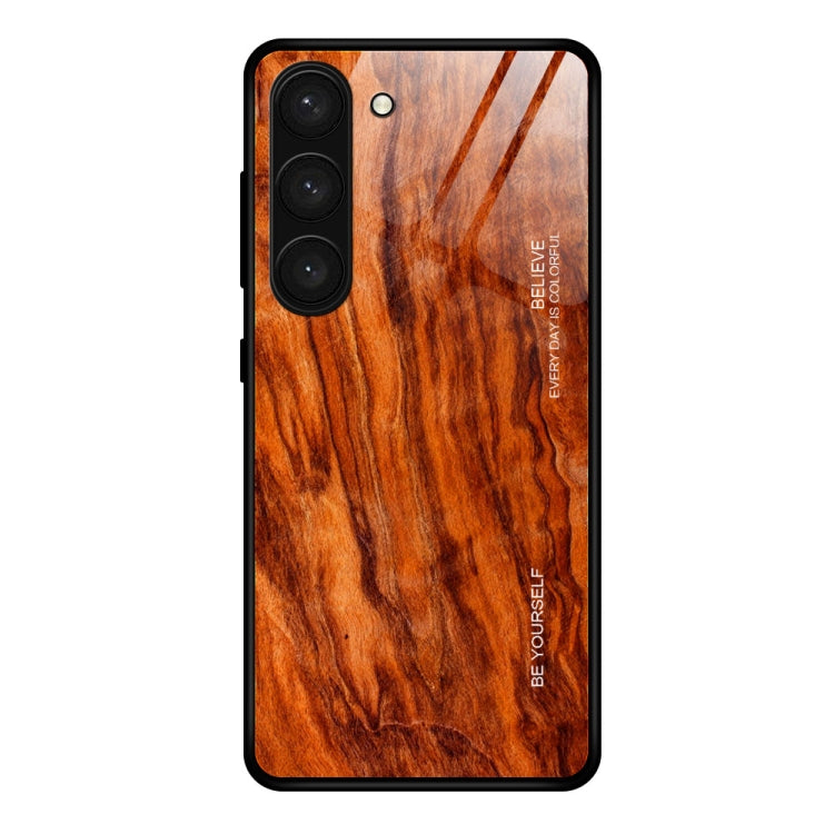 For Samsung Galaxy S23+ 5G Wood Grain Glass Phone Case, For Samsung Galaxy S23+ 5G - HoMEdemic™ 
