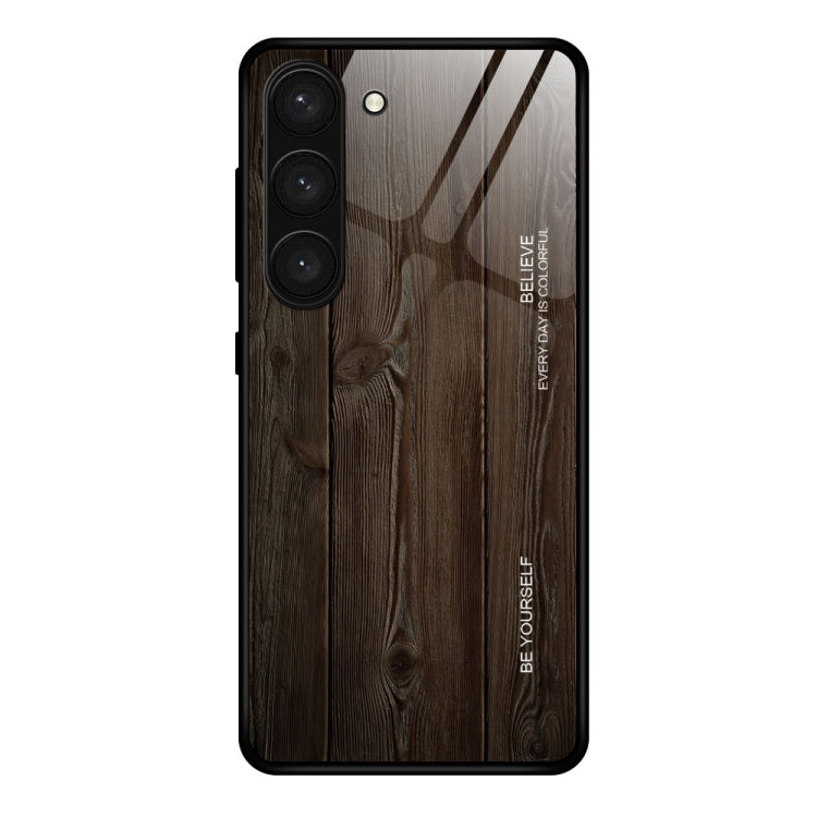 For Samsung Galaxy S23 5G Wood Grain Glass Phone Case, For Samsung Galaxy S23 5G - HoMEdemic™ 