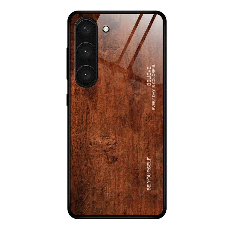 For Samsung Galaxy S23 5G Wood Grain Glass Phone Case, For Samsung Galaxy S23 5G - HoMEdemic™ 