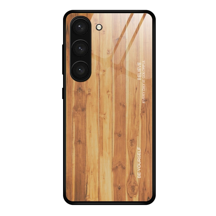 For Samsung Galaxy S23 5G Wood Grain Glass Phone Case, For Samsung Galaxy S23 5G - HoMEdemic™ 
