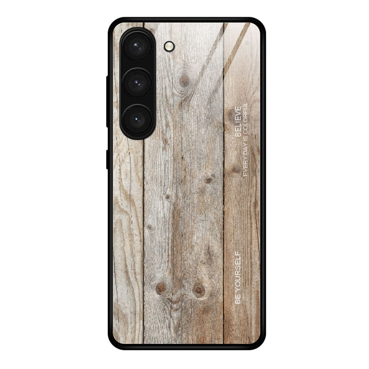 For Samsung Galaxy S23 5G Wood Grain Glass Phone Case, For Samsung Galaxy S23 5G - HoMEdemic™ 