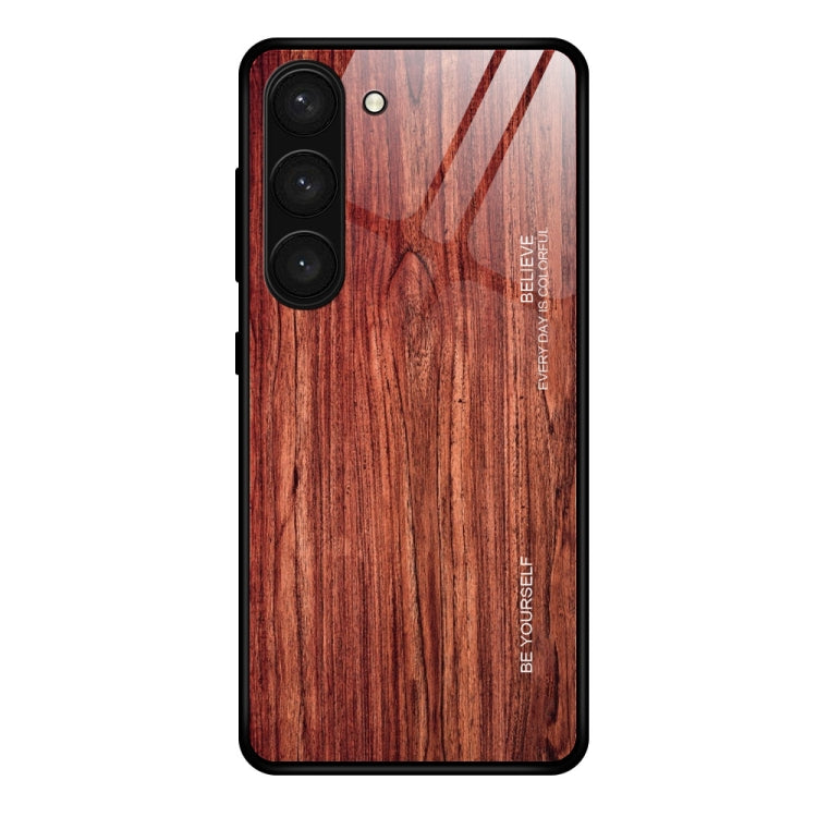 For Samsung Galaxy S23 5G Wood Grain Glass Phone Case, For Samsung Galaxy S23 5G - HoMEdemic™ 