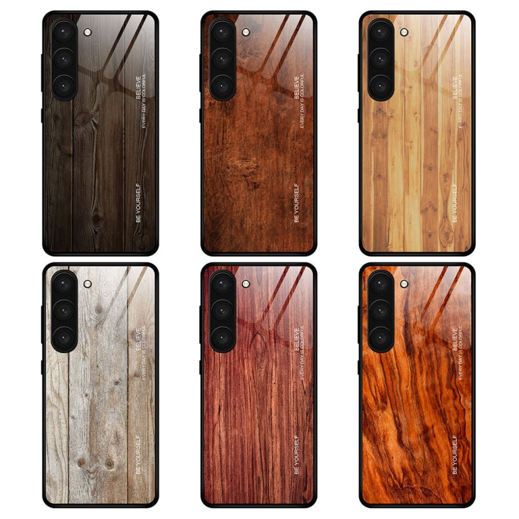 For Samsung Galaxy S23 5G Wood Grain Glass Phone Case, For Samsung Galaxy S23 5G - HoMEdemic™ 