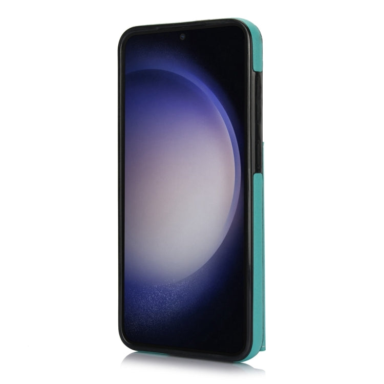 For Samsung Galaxy S23+ 5G YM007 Ring Holder Card Bag Skin Feel Phone Case(Green) - HoMEdemic™ 