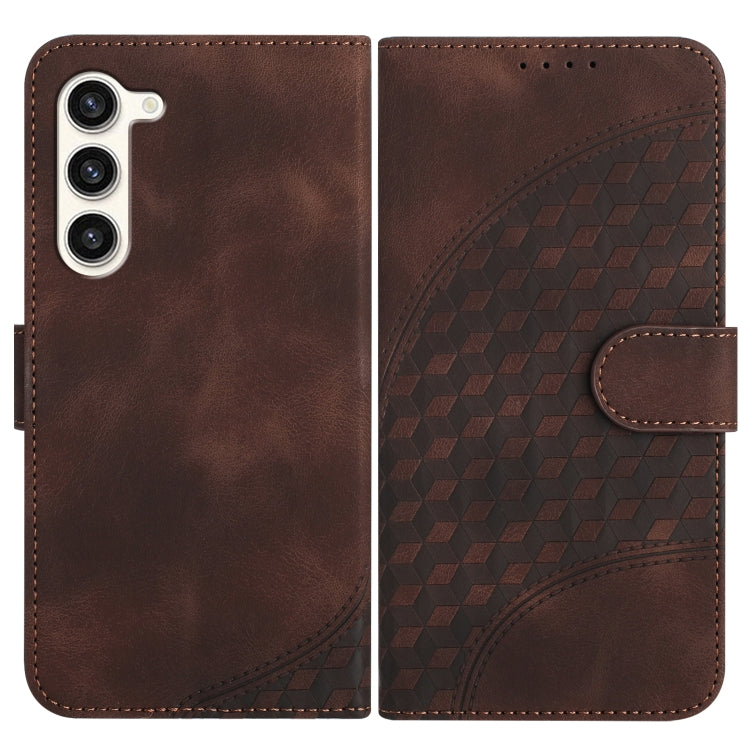 For Samsung Galaxy S23+ 5G YX0060 Elephant Head Embossed Phone Leather Case with Lanyard(Coffee) - HoMEdemic™ 