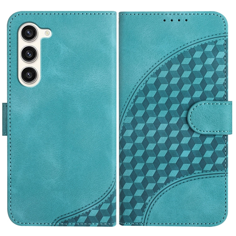 For Samsung Galaxy S23+ 5G YX0060 Elephant Head Embossed Phone Leather Case with Lanyard(Light Blue) - HoMEdemic™ 