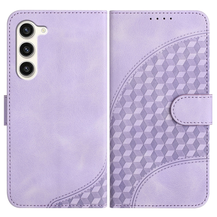For Samsung Galaxy S23+ 5G YX0060 Elephant Head Embossed Phone Leather Case with Lanyard(Light Purple) - HoMEdemic™ 