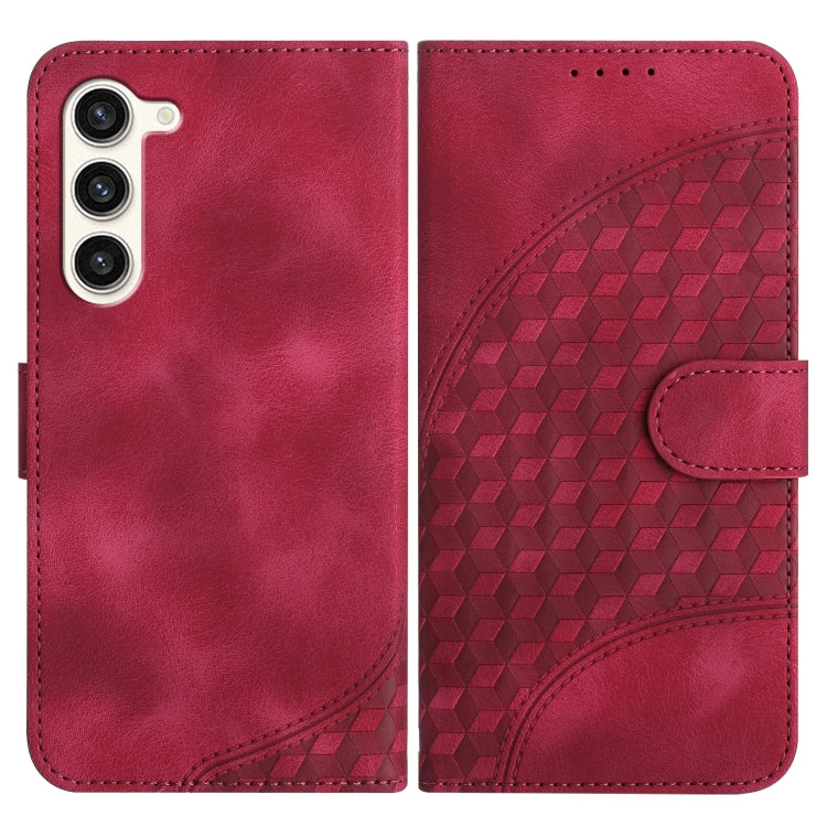 For Samsung Galaxy S23+ 5G YX0060 Elephant Head Embossed Phone Leather Case with Lanyard(Rose Red) - HoMEdemic™ 