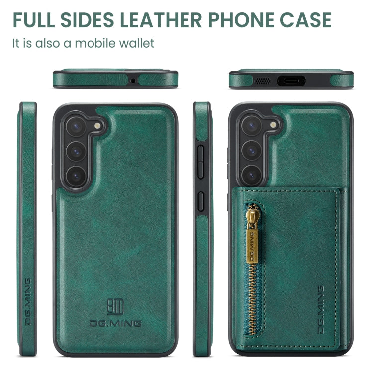 For Samsung Galaxy S23+ DG.MING M5 Series Zip RFID Multi Card Detachable Leather Phone Case(Green) - HoMEdemic™ 