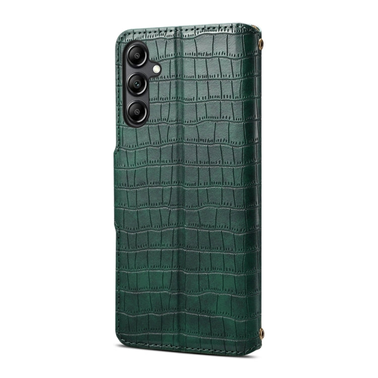 For Samsung Galaxy S23+ Denior Crocodile Texture Oil Edge Leather Phone Case(Green) - HoMEdemic™ 