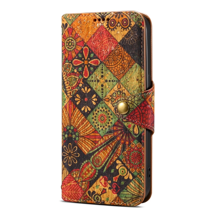 For Samsung Galaxy S23+ Denior Flower Language Series Cork Fabric Oil Edge Leather Phone Case(Autumn) - HoMEdemic™ 