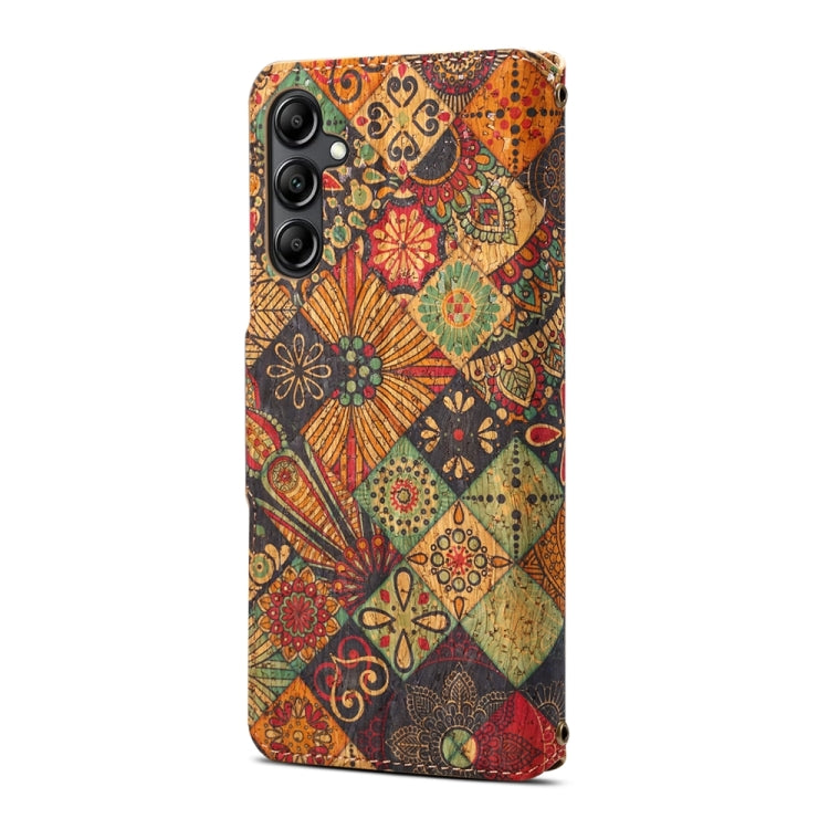 For Samsung Galaxy S23+ Denior Flower Language Series Cork Fabric Oil Edge Leather Phone Case(Autumn) - HoMEdemic™ 