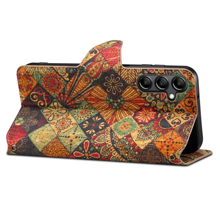 For Samsung Galaxy S23+ Denior Flower Language Series Cork Fabric Oil Edge Leather Phone Case(Autumn) - HoMEdemic™ 