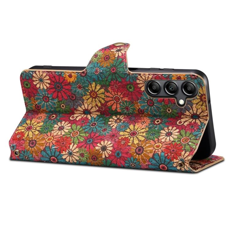 For Samsung Galaxy S23+ Denior Flower Language Series Cork Fabric Oil Edge Leather Phone Case(Spring) - HoMEdemic™ 