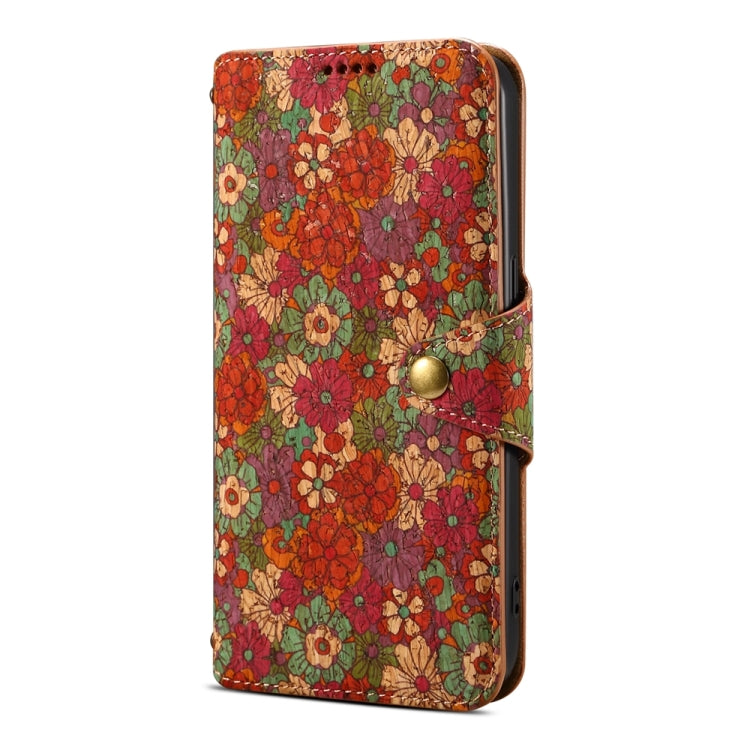 For Samsung Galaxy S23+ Denior Flower Language Series Cork Fabric Oil Edge Leather Phone Case(Summer) - HoMEdemic™ 