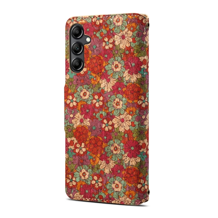 For Samsung Galaxy S23+ Denior Flower Language Series Cork Fabric Oil Edge Leather Phone Case(Summer) - HoMEdemic™ 