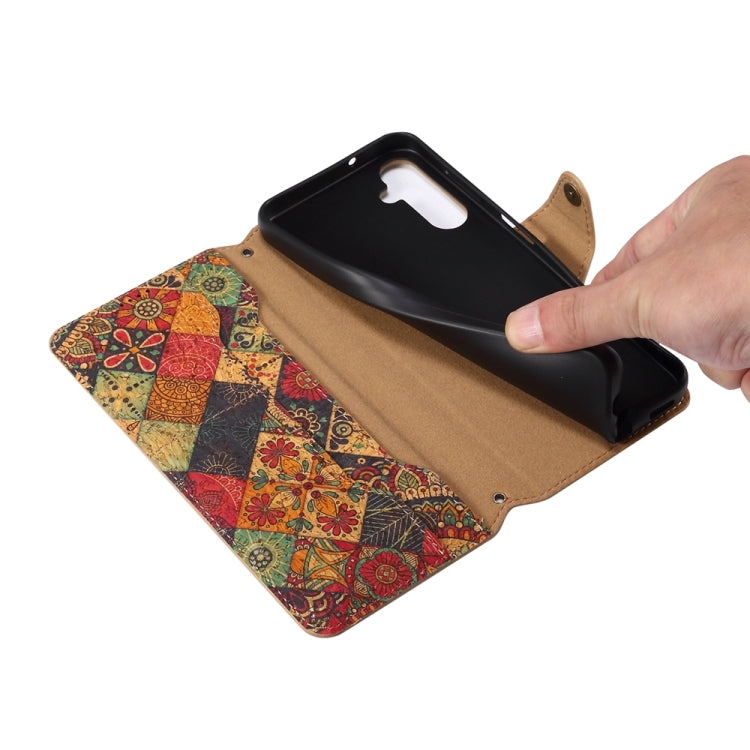 For Samsung Galaxy S23+ Denior Flower Language Series Cork Fabric Oil Edge Leather Phone Case(Summer) - HoMEdemic™ 