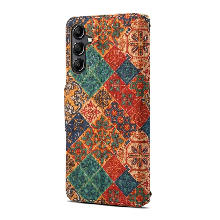 For Samsung Galaxy S23+ Denior Flower Language Series Cork Fabric Oil Edge Leather Phone Case(Winter) - HoMEdemic™ 