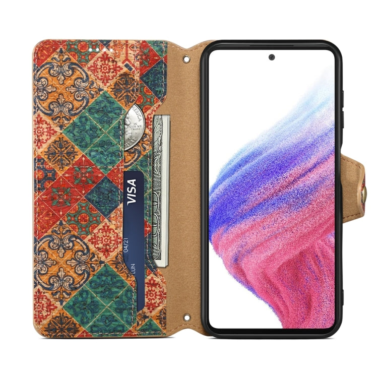 For Samsung Galaxy S23+ Denior Flower Language Series Cork Fabric Oil Edge Leather Phone Case(Winter) - HoMEdemic™ 