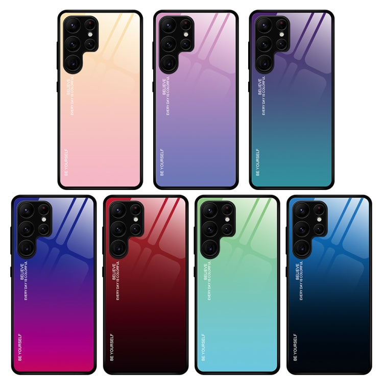 For Samsung Galaxy S23 Ultra 5G Gradient Color Glass Phone Case, For Samsung Galaxy S23 Ultra 5G - HoMEdemic™ 