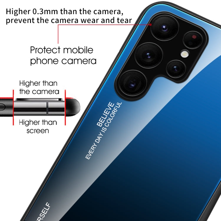 For Samsung Galaxy S23 Ultra 5G Gradient Color Glass Phone Case - HoMEdemic™ 