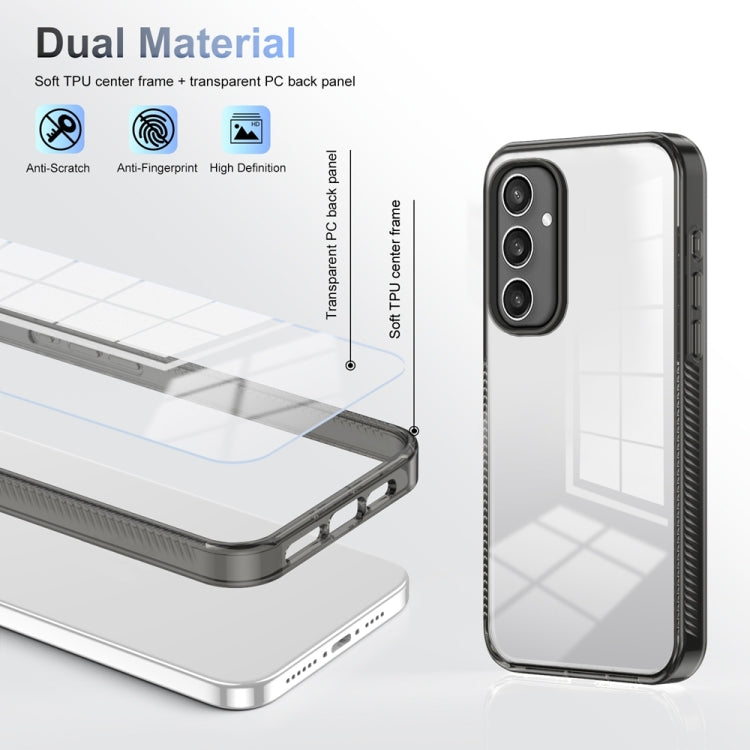 For Samsung Galaxy S24 5G 2.5mm Anti-slip Clear Acrylic Hybrid TPU Phone Case(Black) - HoMEdemic™ 
