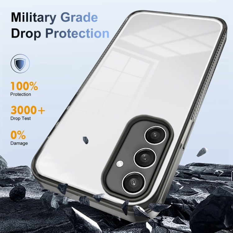 For Samsung Galaxy S24 5G 2.5mm Anti-slip Clear Acrylic Hybrid TPU Phone Case(Black) - HoMEdemic™ 