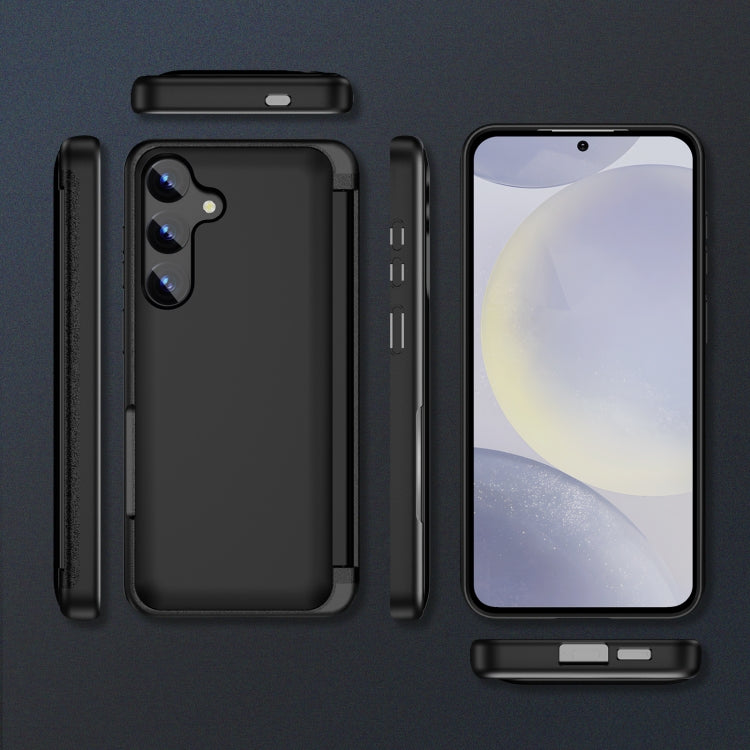 For Samsung Galaxy S24 5G 3 in 1 Flip Holder Phone Case(Black) - HoMEdemic™ 
