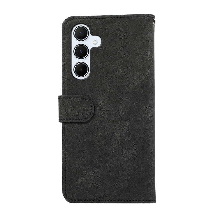 For Samsung Galaxy S24 5G ABEEL Color Block Magnetic RFID Leather Phone Case(Black-Green) - HoMEdemic™ 