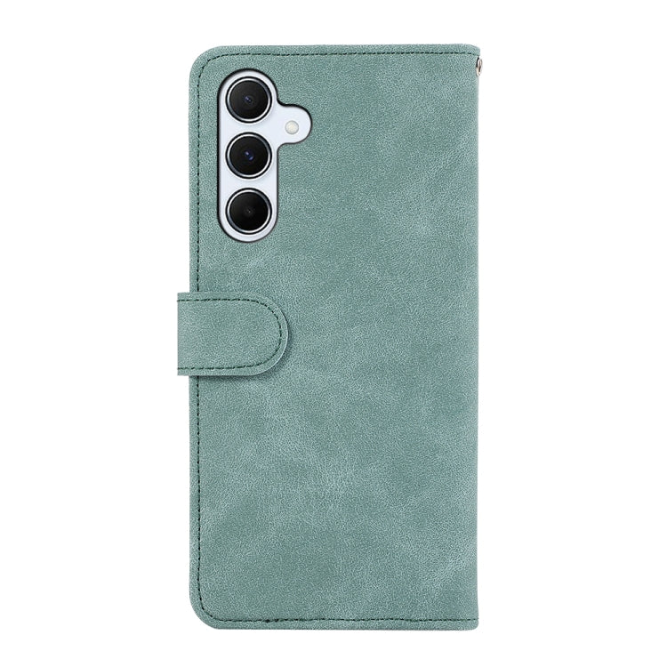For Samsung Galaxy S24 5G ABEEL Color Block Magnetic RFID Leather Phone Case(Cyan-Pink) - HoMEdemic™ 