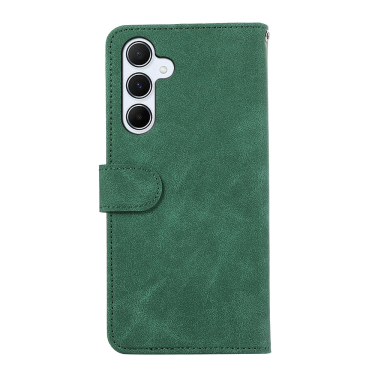 For Samsung Galaxy S24 5G ABEEL Color Block Magnetic RFID Leather Phone Case(Green-Black) - HoMEdemic™ 