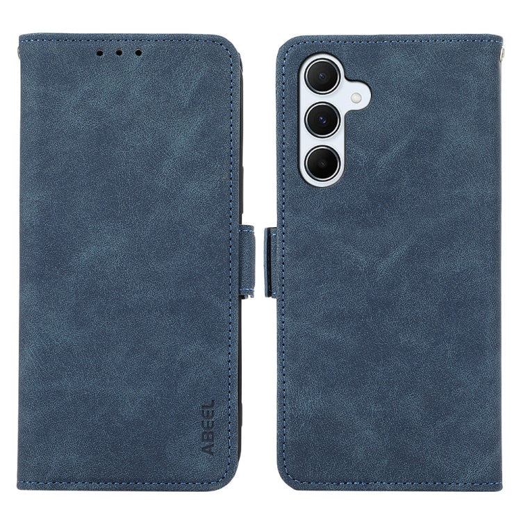 For Samsung Galaxy S24 5G ABEEL Frosted Magnetic RFID Leather Phone Case(Blue) - HoMEdemic™ 