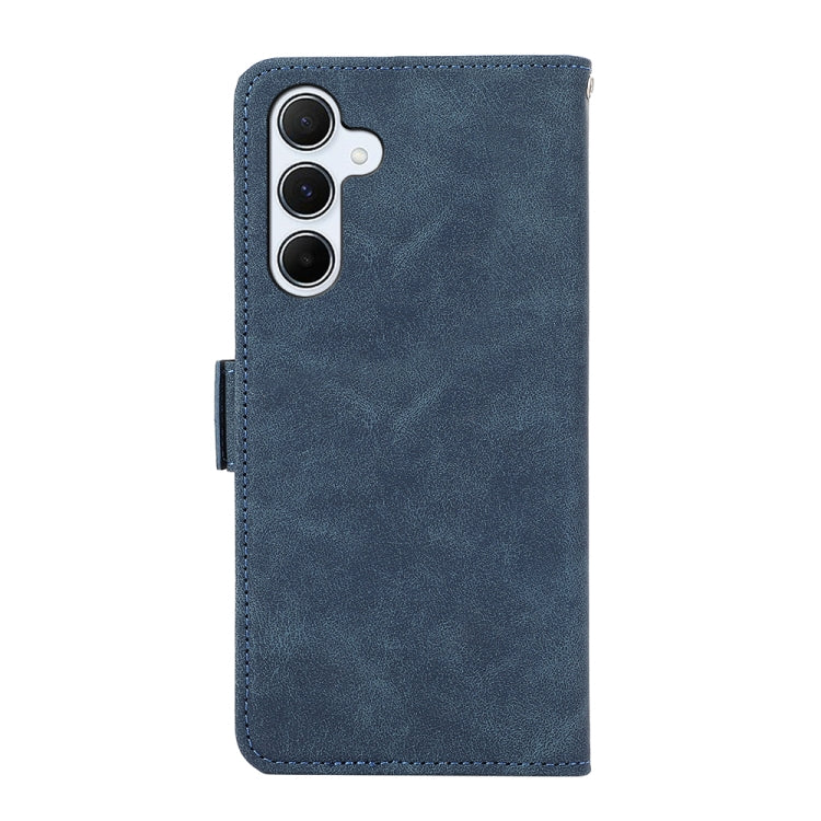 For Samsung Galaxy S24 5G ABEEL Frosted Magnetic RFID Leather Phone Case(Blue) - HoMEdemic™ 