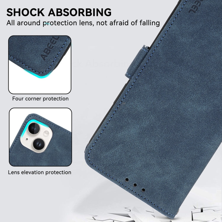 For Samsung Galaxy S24 5G ABEEL Frosted Magnetic RFID Leather Phone Case(Blue) - HoMEdemic™ 