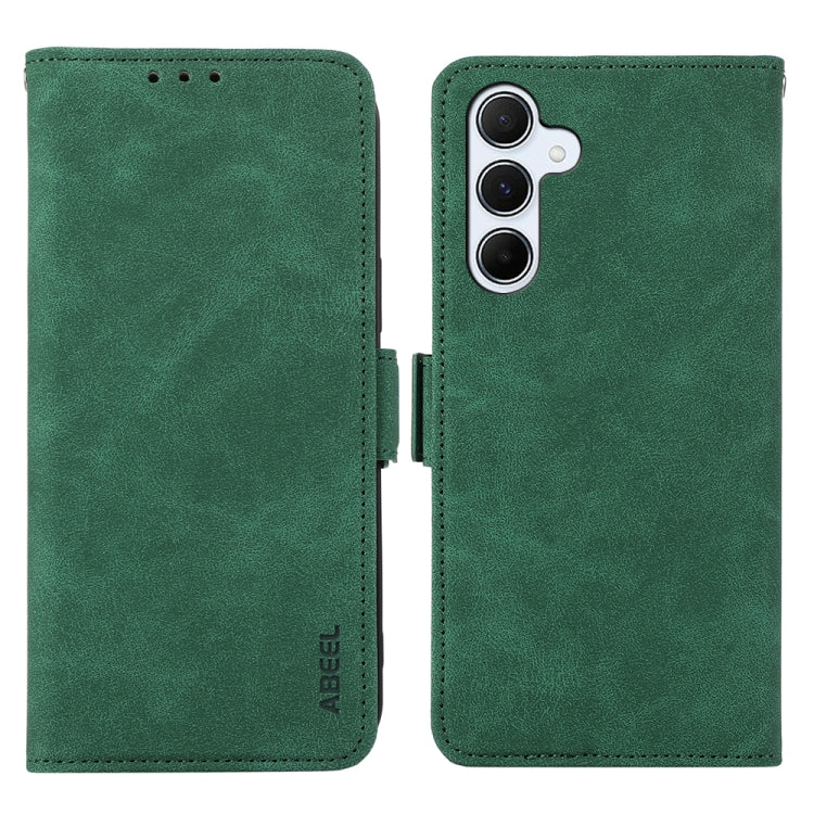 For Samsung Galaxy S24 5G ABEEL Frosted Magnetic RFID Leather Phone Case(Green) - HoMEdemic™ 