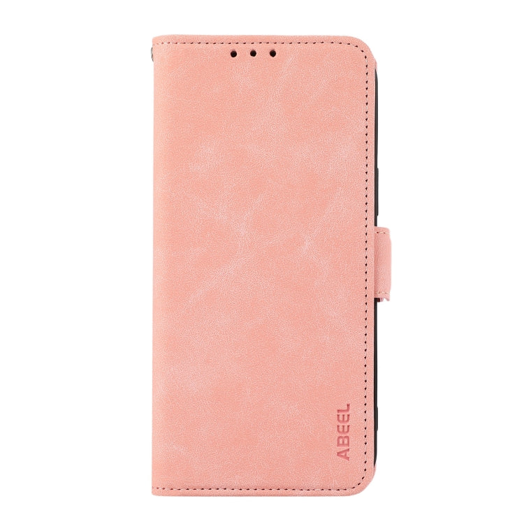 For Samsung Galaxy S24 5G ABEEL Frosted Magnetic RFID Leather Phone Case(Pink) - HoMEdemic™ 
