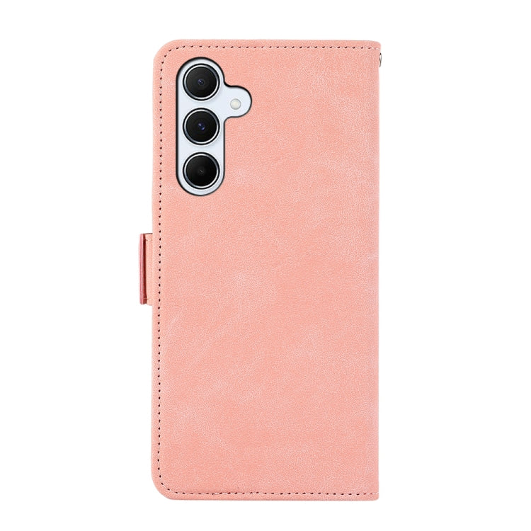 For Samsung Galaxy S24 5G ABEEL Frosted Magnetic RFID Leather Phone Case(Pink) - HoMEdemic™ 