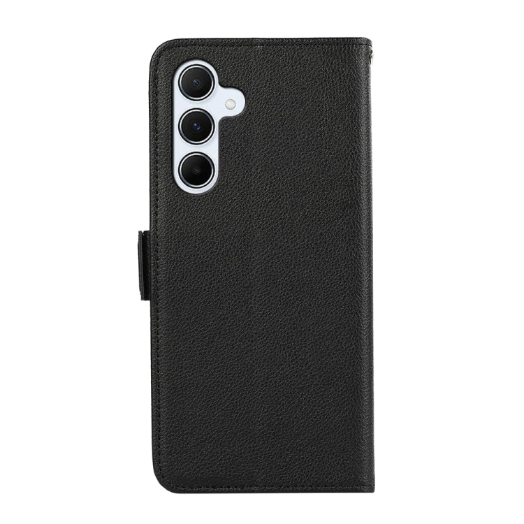 For Samsung Galaxy S24 5G ABEEL Side-Magnetic Litchi Pattern Leather RFID Phone Case(Black) - HoMEdemic™ 