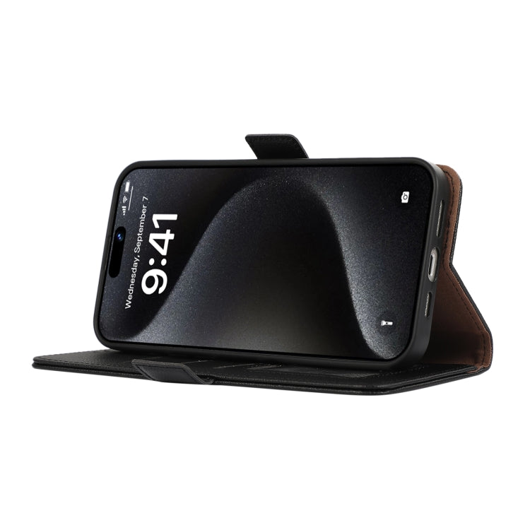 For Samsung Galaxy S24 5G ABEEL Side-Magnetic Litchi Pattern Leather RFID Phone Case(Black) - HoMEdemic™ 